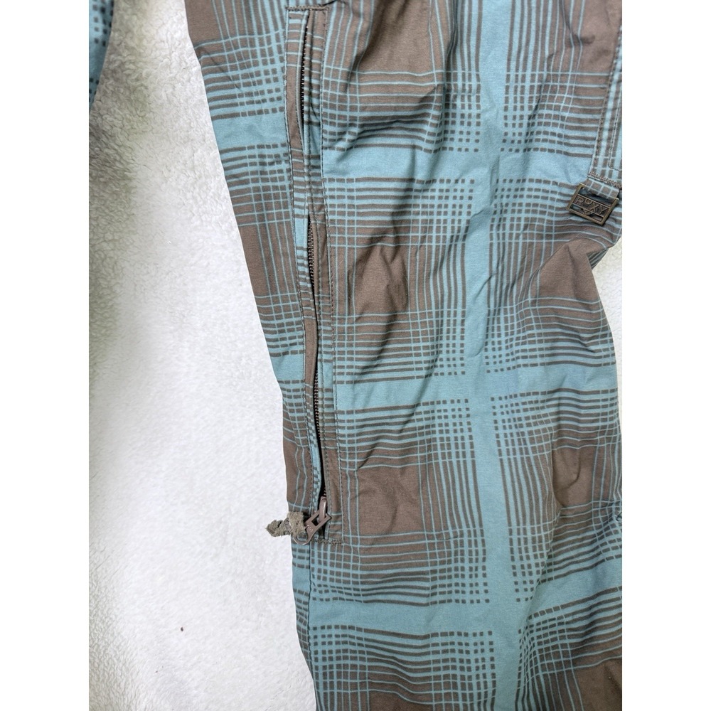 Roxy Womens Utility 5000 Snow Suit One Piece Blue Brown Plaid Ski Snowboard‎ M - Picture 16 of 16